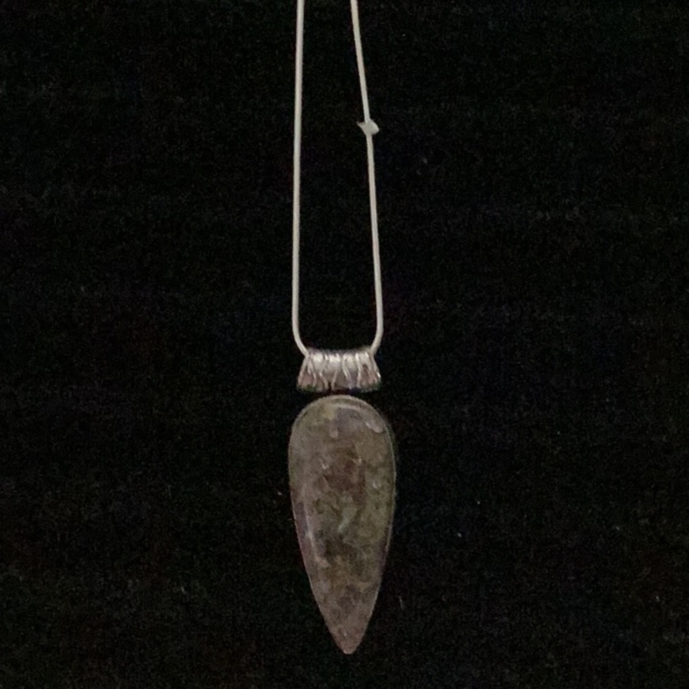 Elegant Silver Teardrop Necklace